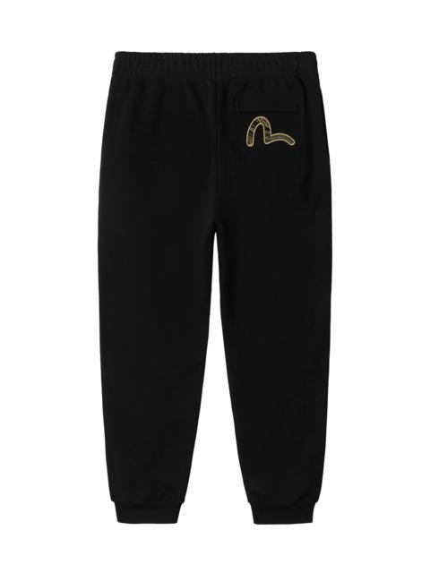 EVISU Seagull Brocade Appliqué Gold Thread Logo Regular Fit Sweatpants
