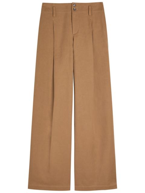 Chloé Chloe Wide-leg Canvas Trousers