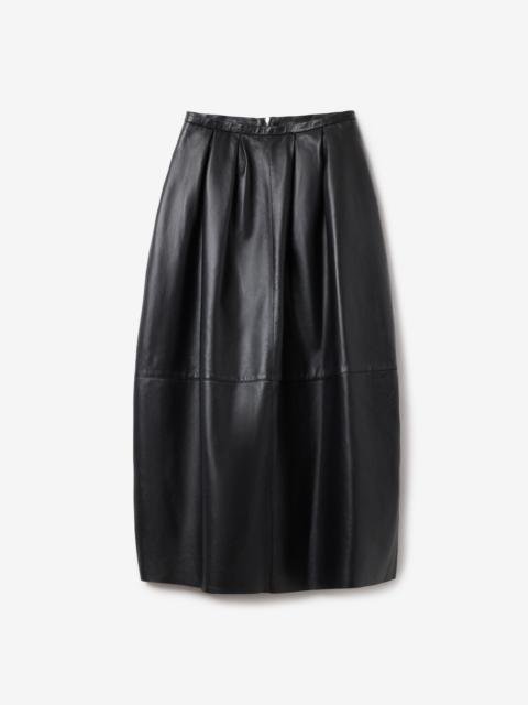 House of Dagmar Curved Leather Skirt