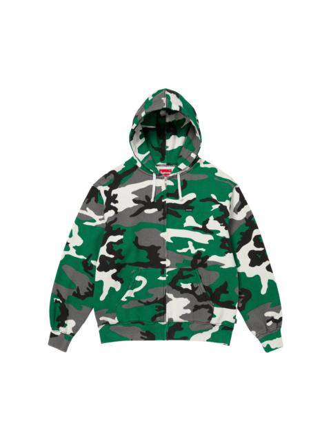 Supreme Supreme Small Box Zip Up Hooded Sweatshirt 'Green Camo'