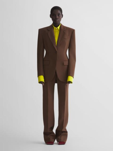 MUGLER brown low waist straight trousers