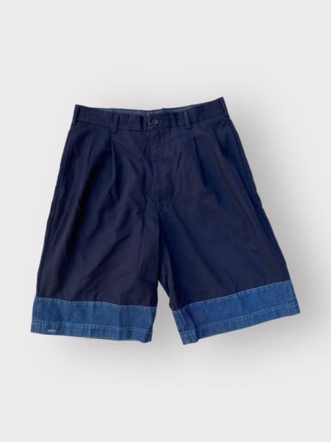 Comme Des Garçons Vintage 90’s Wool Shorts With Denim Hem