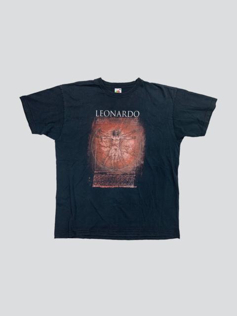 Vintage Leonardo Da Vinci T Shirt Size XL Homo Vitruvianus Shirt Men Shirt Women Shirt Black 90s Art Tee VTG Da Vinci Tee Y2K