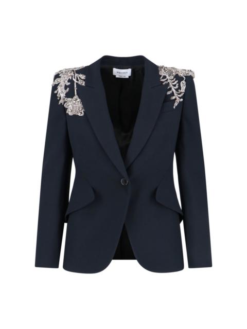 Alexander McQueen SINGLE-BREASTED BLAZER WITH DECORATIONS