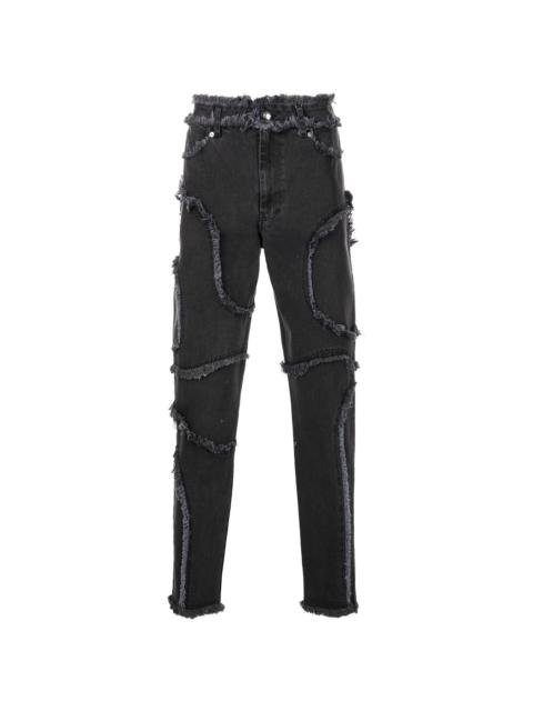 seam-detail cropped jeans