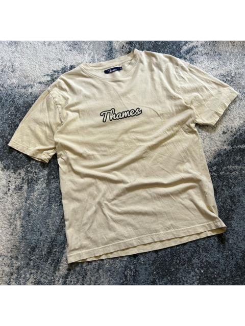 Other Designers THAMES LONDON OG CURSiVE LOGO TEE MUSTARD Blondey McCoy