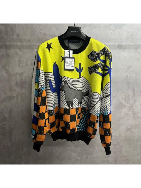 Louis Vuitton Louis Vuitton Multicolor Cartoon Animal Jacquard Knit Sweater