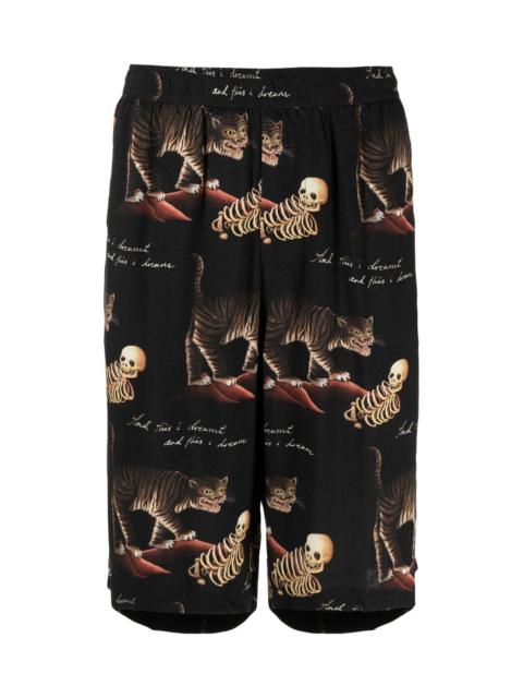 ENDLESS JOY DREAMT MOTIF-PRINT BERMUDA SHORTS