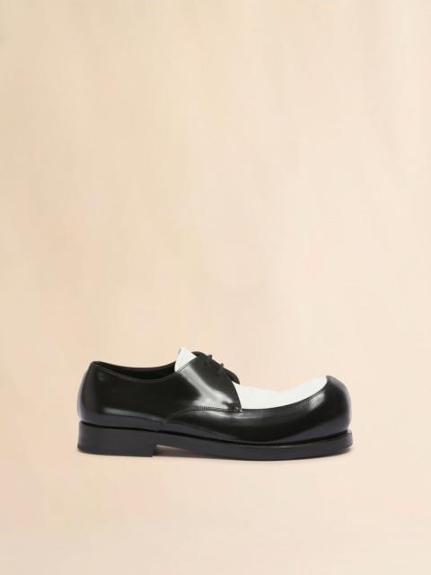 Marni BLACK AND WHITE LEATHER NEW WAVE DERBY SHOE