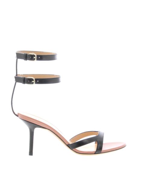 Other Designers Francesco Russo – Two Ankle Strap Sandal – Black