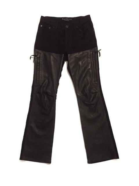 Other Designers Black cow leather bootcut pant made in Japan