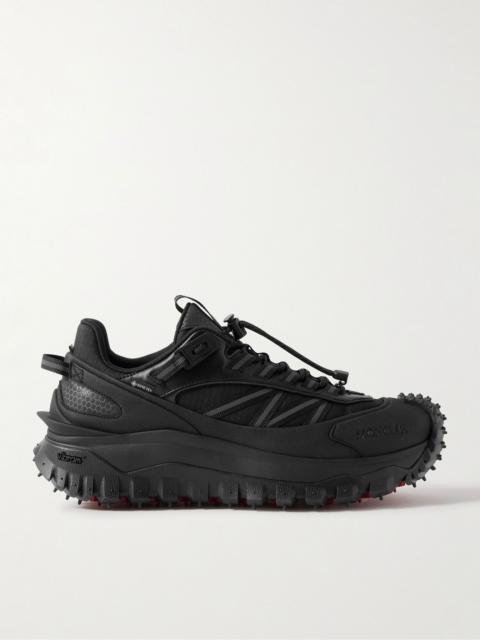 Moncler Trailgrip GTX Leather-Trimmed Ripstop and Canvas Sneakers Black