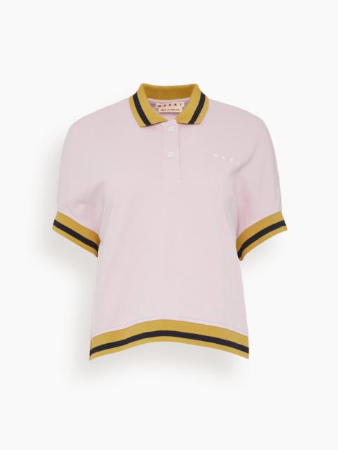 Marni Short Sleeve Polo in Quartz