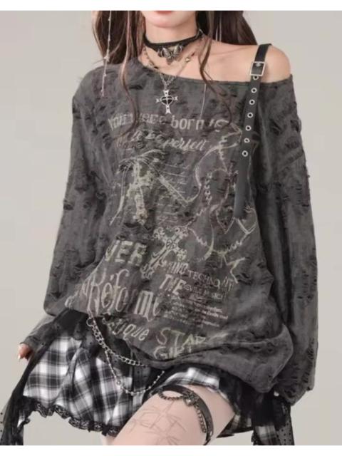 Japanese Brand - Gothic Grunge Dark Hollow Out T Shirt