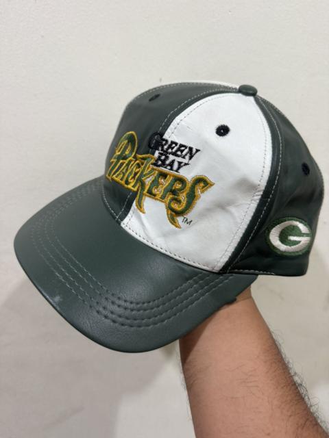Other Designers NFL - 90’s Greenbay Packers Leather Hat Made In USA