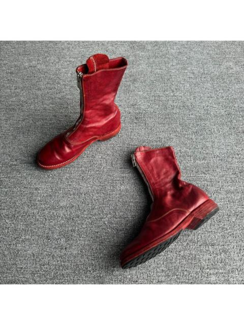 Guidi Guidi 310 red leather front zip boots