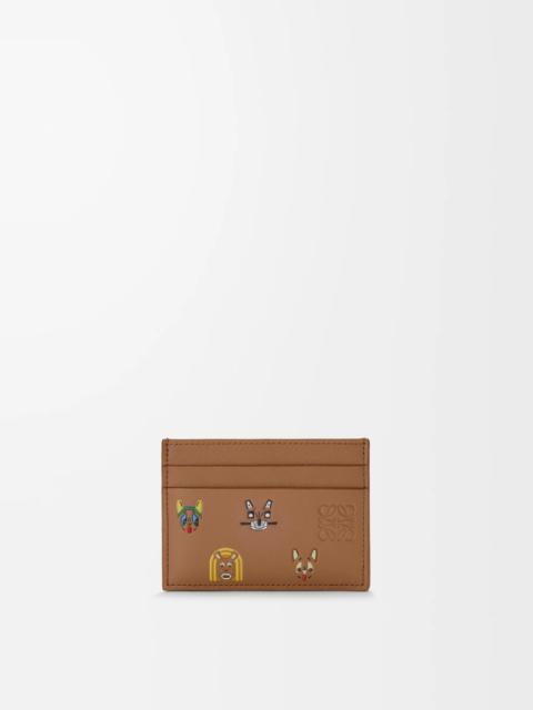 Loewe Cats plain cardholder in classic calfskin