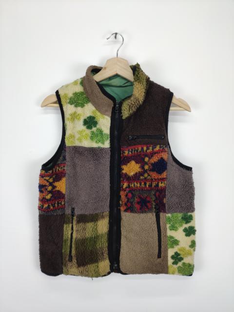 Other Designers Vintage - Vintage Fleece Sherpa Vest Patchwork Kapital Style
