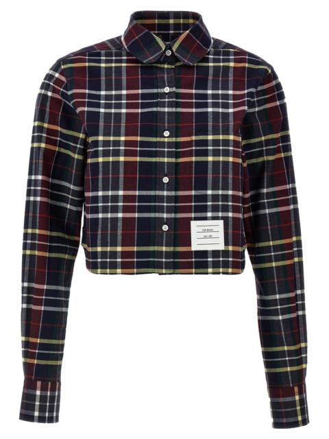 Thom Browne Tartan Cropped Shirt