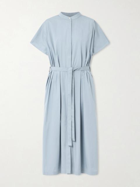 Jil Sander Belted Cotton-poplin Dress