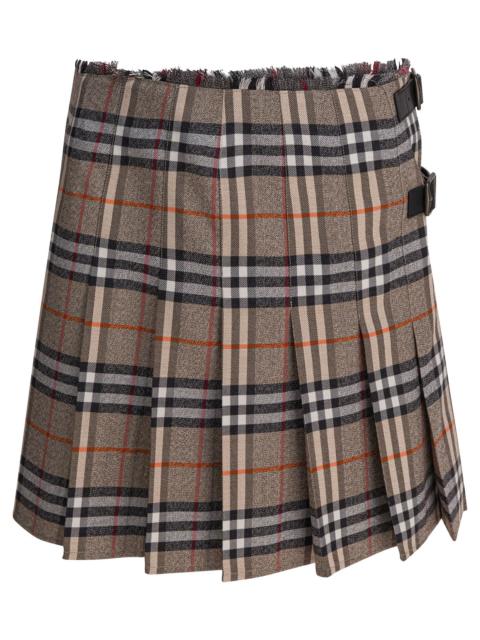 Burberry Burberry Women "Check" Wool Mini Kilt