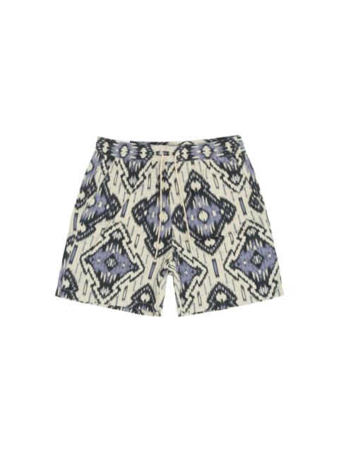 Gregor ikat-pattern drawstring shorts