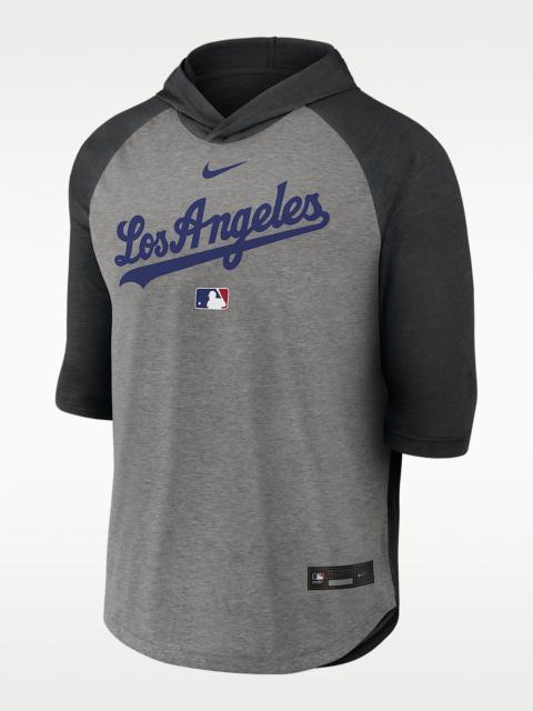 Nike Los Angeles Dodgers Authentic Collection Flux Men's Nike Dri-FIT MLB 3/4-Sleeve Hooded T-Shirt