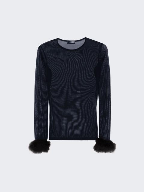 MUGLER Marabou Mesh Top Ink