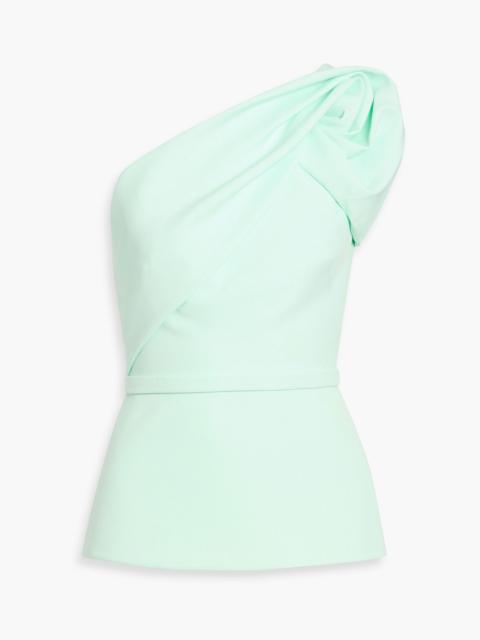 Safiyaa Jaida one-shoulder draped crepe top