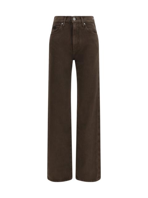 Other Designers Jacob Cohen High-rise Straight-leg Jeans Burgundy