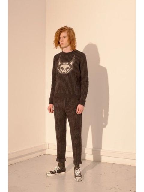 UNDERCOVER 13aw anatomicouture cat pinstripe wool cashmere sweater