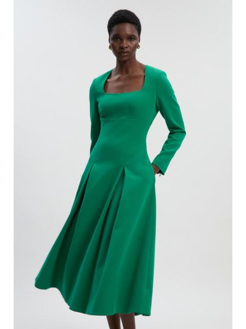 KAREN MILLEN Compact Stretch Sweetheart Neckline Midi Dress