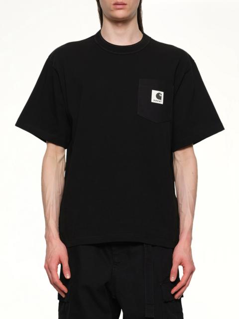sacai Carhartt WIP Cotton Jersey T-Shirt in Black