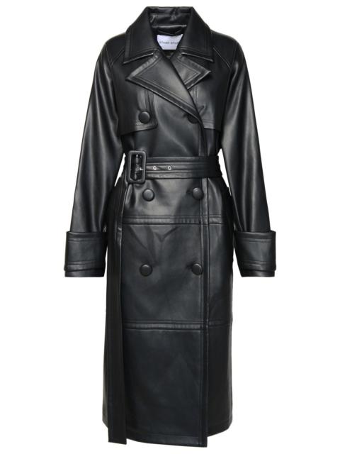 Stand Studio Woman 'Betty' Black Polyurethane Blend Trench Coat