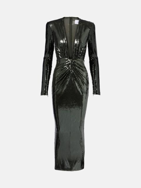 ALEX PERRY Gathered sequined gown