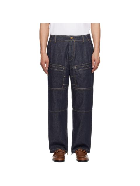 Moncler Mercedes-Benz by NIGO Blue Paneled Jeans