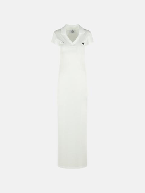 courrèges WHITE POLYESTER DRESS