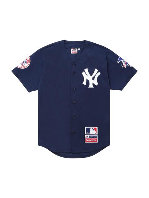 Supreme x Yankees Baseball Jersey 'Navy'