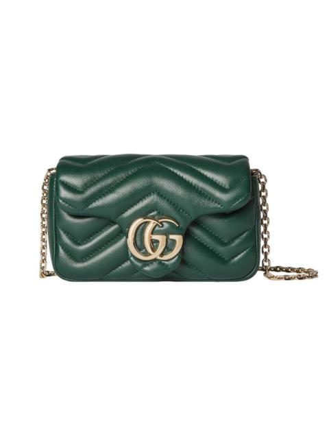 GUCCI GUCCI GG Marmont Mini $1550 Green Shoulder Bag New & Authent