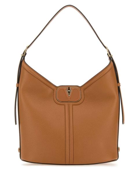 Valentino Valentino Garavani Women Camel Leather Vlogo Handbag