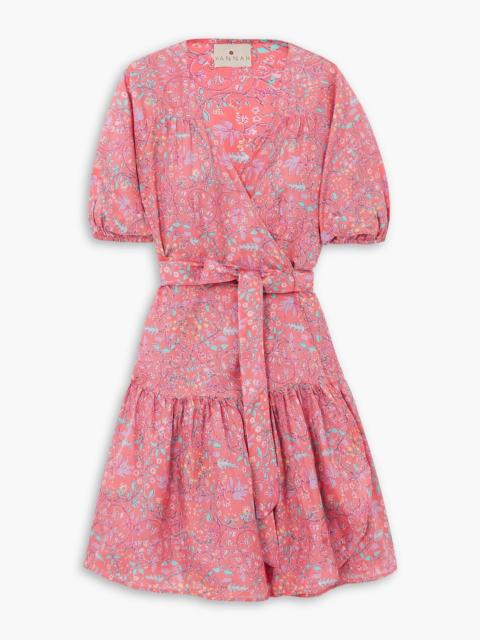Other Designers Elliana floral-print silk-habotai mini wrap dress