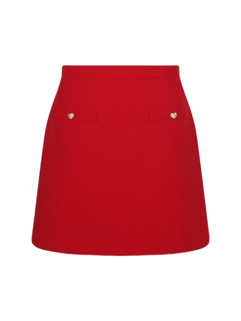 Red Wool Skirt
