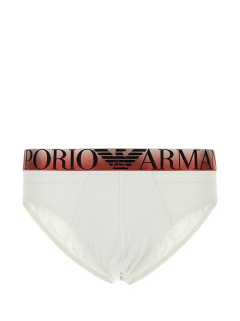EMPORIO ARMANI White stretch cotton brief