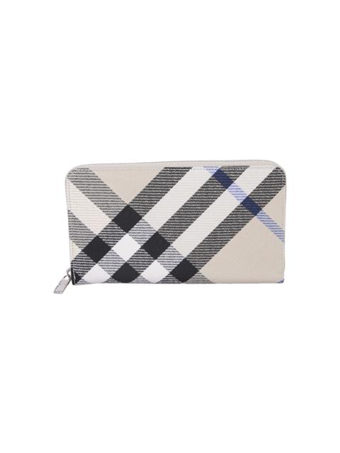 Large Checked Zip-around Wallet
