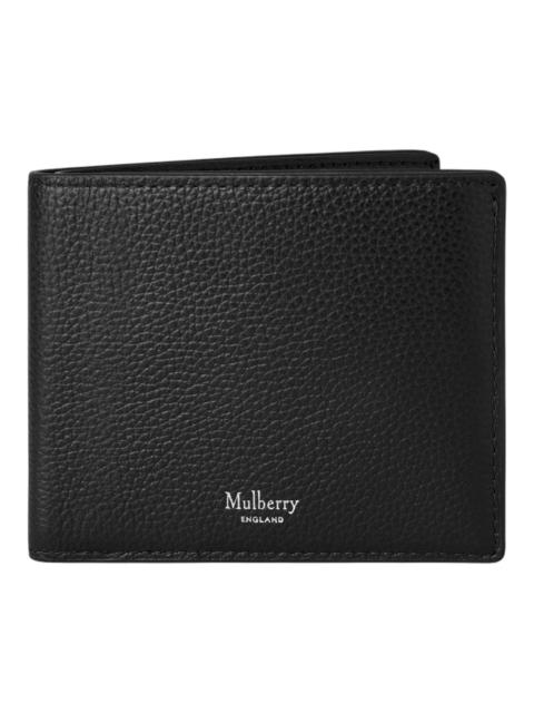 Mulberry Heritage Bifold Coin Wallet Black Small Classic Grain