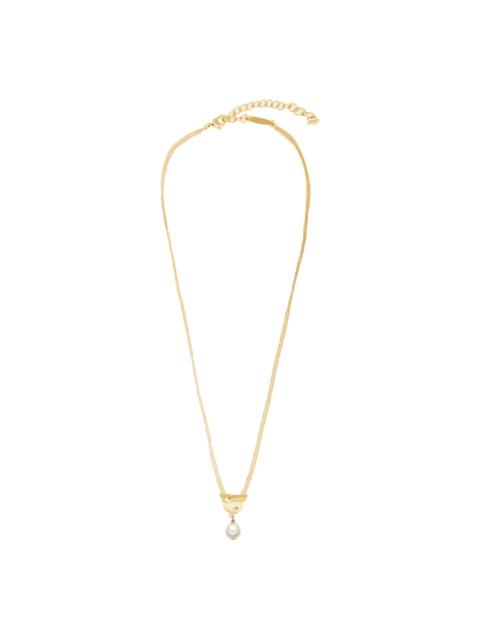 FERRAGAMO Ferragamo Women Necklace With Gancini And Pearl Pendant