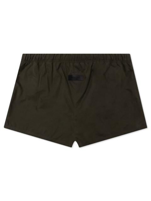 ESSENTIALS WOMEN'S COTTON DOCK SHORT - OFF BLACK