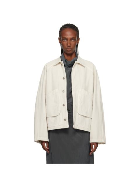 LE17SEPTEMBRE Off-White Garment-Dyed Denim Hunting Jacket
