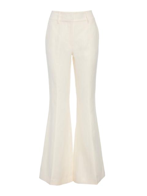 GABRIELA HEARST Rhein Flare Pant in Ivory Linen Twill
