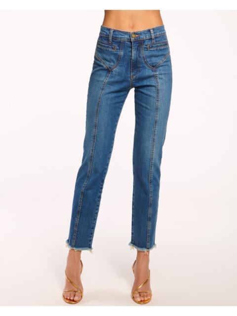 RAMY BROOK Zayne Cropped High-Rise Skinny Jean